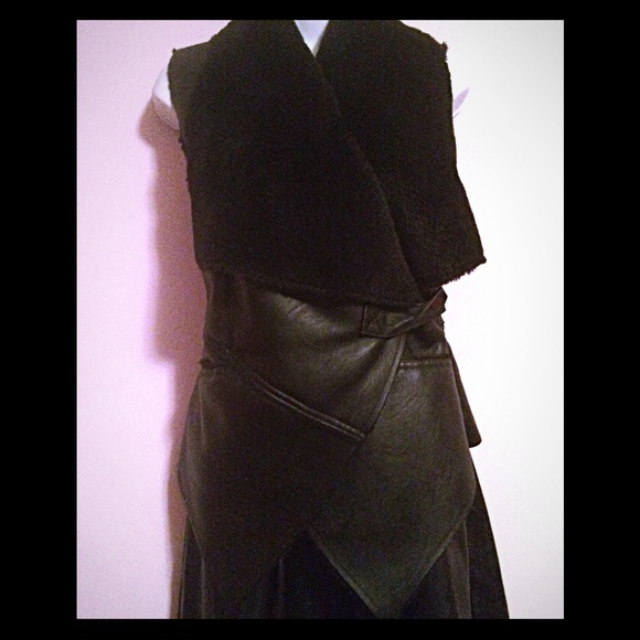 Blank NYC Jackets & Blazers - BlankNYC vegan leather vest w/ faux fur lining